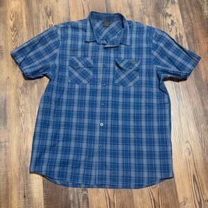 Oakley Men’s Plaid Button Down Shirt Blue XL